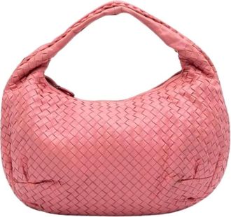 Bottega Veneta Pre-owned Shoulder Bags, female, Pink, Size: ONE SIZE Pre-owned Leather Shoulder Bag
