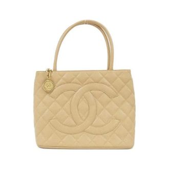 Chanel Bolso de mano de piel granulada Pre-owned - Pre-owned - Mujer - Beige - ONE SIZE