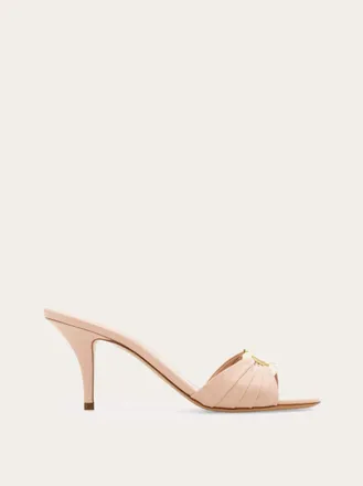 Ferragamo Women Gancini ornament slide Pink Size 2.5