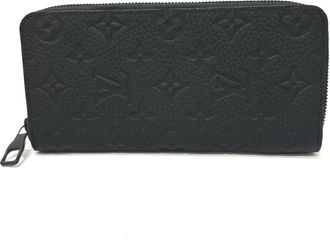 Louis Vuitton Black Monogram Leather Long Wallet (Bi-Fold) (Pre-Owned)