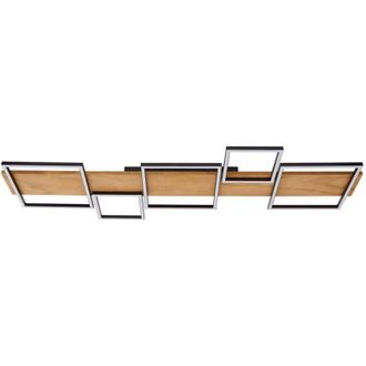 Lindby L&aacute;mpara De Techo Led galad En Marr&oacute;n Madera - Lindby