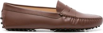Tod's penny slot leather loafers - women - Calf Leather/Calf Leather/Calf Leather/Rubber - 40.5 - Brown
