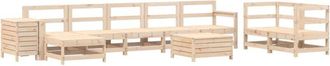 vidaXL 10 Piece Garden Sofa Set Solid Wood Pine vidaXL