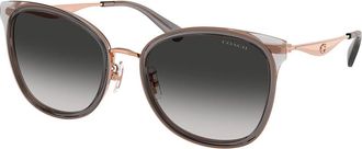 Coach HC7170 CW185 94543C Womens Sunglasses Gold Size 56