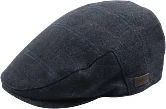 TruClothing Classic Wool Blend Flat Cap Herringbone Plaid Ivy Golf Driving Hat