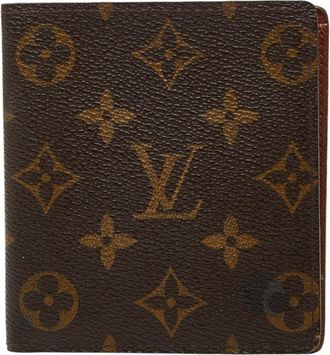 Louis Vuitton Brown Pvc Leather Bill Wallet (Bi-Fold) (Pre-Owned)