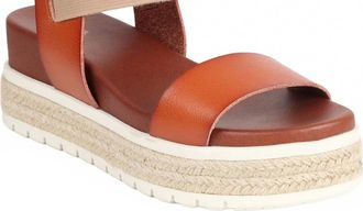 Mia Womens Kandice Platform Sandals In Cognac