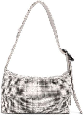 Benedetta Bruzziches Vitty La Mignon rhinestone shoulder bag - women - Fabric/Crystal - OS - Silver