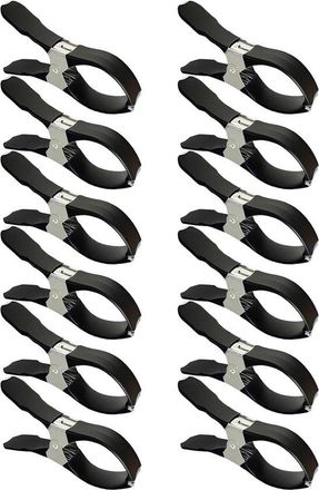 No Brand Abrazaderas Para Piscinas - Clips Para Cubiertas - Cubiertas Para Piscinas - Acero Inoxidable - 12 Piezas - Plateado