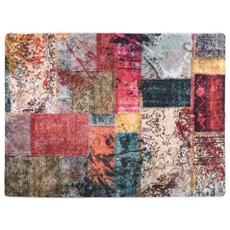 Berkfield Home Rug Washable Multicolour 400x300 cm Anti Slip | Size: 100 cm diameter