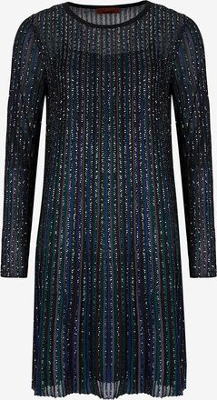 Missoni Gestreiftes Strick-Minikleid mit Pailletten