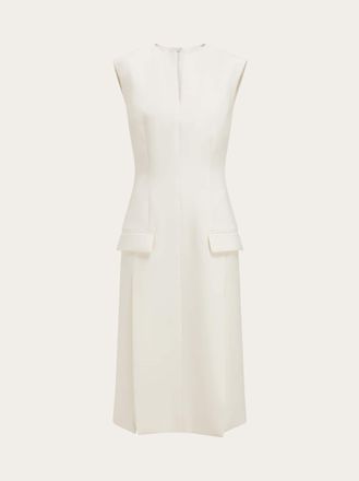 Ferragamo Donna Abito smanicato sartoriale Bianco