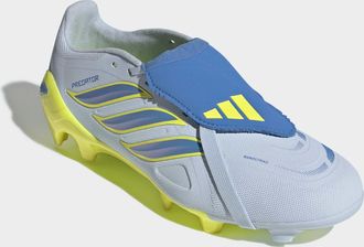 adidas Fussballschuh ADIDAS PERFORMANCE PREDATOR LEAGUE MIT UMSCHLAGBARER ZUNGE F&Uuml;R FESTE B&Ouml;DEN, Gr. 42,5, crystal sky, ray blau, team solar gelb 2, Syntheti