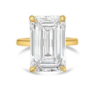 Diana M. Jewels 14kt yellow gold 5.00 ct lab grown emerald diamond solitaire ring