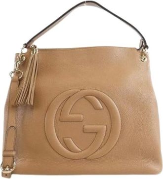 Gucci Pre-owned Handbags, female, Beige, Size: ONE SIZE Pre-owned Vintage Handbag