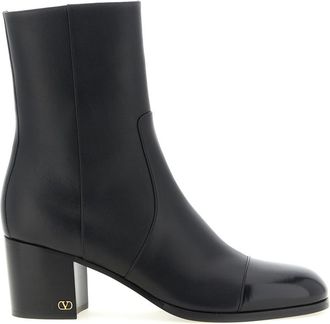 Valentino Garavani Black Zipper Boots