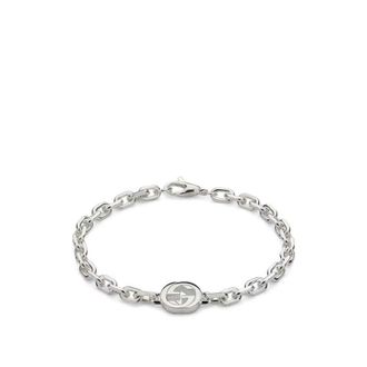 Gucci Interlocking G Sterling Silver Chain Bracelet - YBA796351001