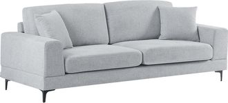 Vente-Unique Sof&aacute; de 3 plazas en tela texturizada gris claro JAMOLO