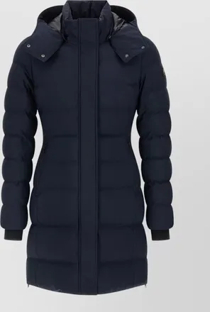 Moose Knuckles nylon quilted hooded parka coat
