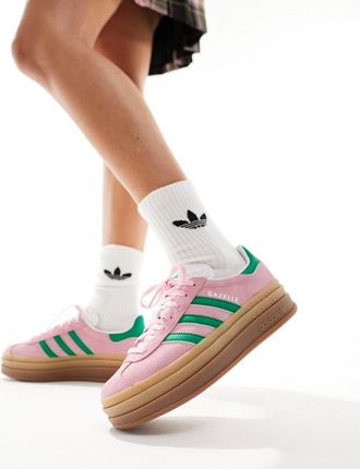 adidas Originals Gazelle Bold - Sneakers rosa pastello e verde