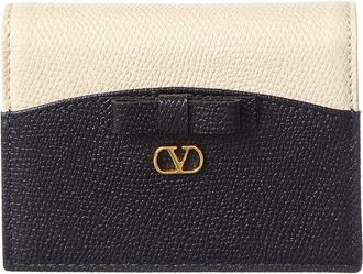Valentino Vlogo Signature Leather Card Case