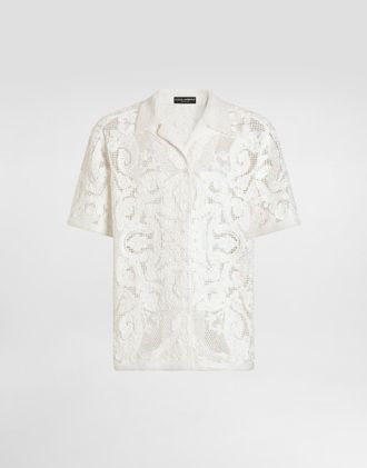 Dolce & Gabbana Camicia M/c Hawaiana - Man Sweaters And Cardigans Cream Xxl