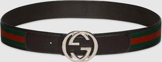 Gucci Reversible Belt With Interlocking G Buckle, Size 115