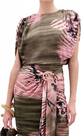 Silvia Tcherassi Alisa Short Sleeve Blouse In Rose Vine