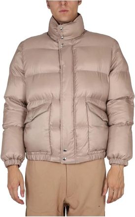 Alexander McQueen Graffiti-printed Collar Gewatteerde Pufferjas - Heren - Winterjassen - Beige - XL - Polyester - Jassen