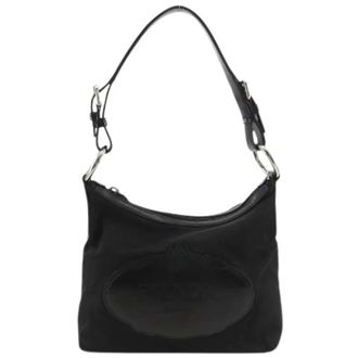 Prada Pre-owned Shoulder Bags, female, Black, Size: ONE SIZE Pre-owned Nylon Shoulder Bag Br3212