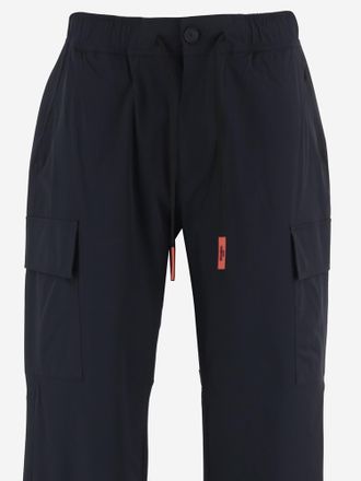 Just Cavalli Mens Stretch Nylon Pants Dark Navy Polyamide Trousers
