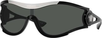 Versace Dark Grey Shield Unisex Sunglasses VE4475 GB1/87 42