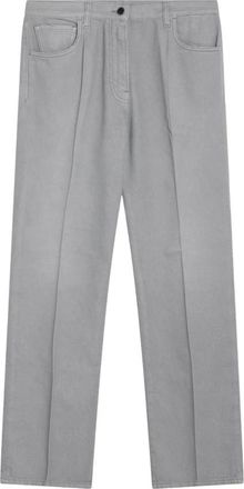 Prada Straight Jeans, female, Gray, Size: W26 Washed Denim Jeans