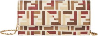 Fendi Ff Fabric Continental With Chain Pouch Accessories