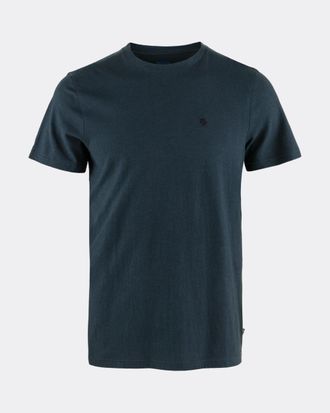 Fj&auml;llr&auml;ven Mens Hemp Blend T-Shirt - Dark Navy Cotton - Size Large