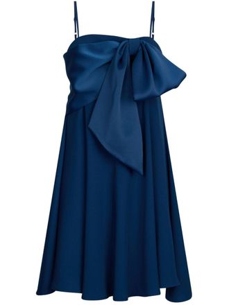 Liu Jo Asymmetrische jurk verfraaid met strik - Blauw