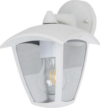 Trade Shop Trade Shop - Linterna De Pared De Pared Linterna Fachadas L&aacute;mpara De Pared E27 Ip44 819wb-b232 - Blanco
