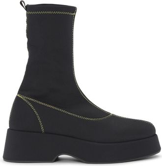 Ganni Retro Flatform Ankle Sockboots - Size 10 Black