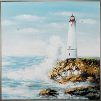 Schubiger M&ouml;bel Bild mit Rahmen Leuchtturminsel