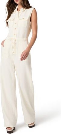 Paige Hayden Sleeveless Jumpsuit in Cream Cloud at Nordstrom, Size 10