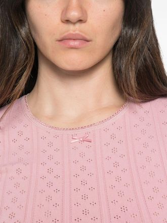 032c Pointelle Crew-Neck T-Shirt - Pink
