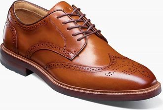 Florsheim Mens Anthem Wingtip Oxford Shoes In Saddle Tan