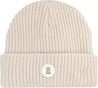 Bogner Gustav ribbed logo-patch beanie - men - Virgin Wool/Viscose/Polyamide/Cashmere - One Size - Neutrals