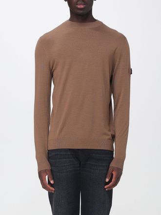 Peuterey Pure Wool Crew-Neck Jumper with Logo Patch on the Sleeve