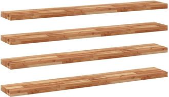 vidaXL Estante Flotante 4 Uds Madera Acacia Acabado Aceite 140x20x4 Cm Vidaxl