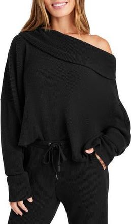 Splendid London One-Shoulder Lounge Top in Black at Nordstrom Rack, Size X-Small