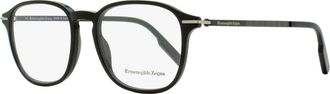 Ermenegildo Zegna Mens Soft Square Eyeglasses EZ5229 001 Black 52mm