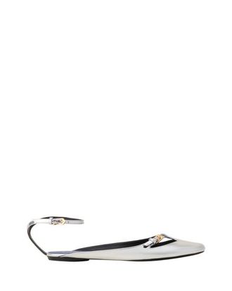 Lanvin Mary-Jane Ballerina In Leather in Silver at Nordstrom, Size 37 Eu