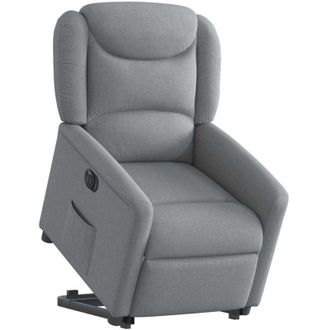 vidaXL Vidaxl - Sill&oacute;n El&eacute;ctrico Reclinable Elevable De Tela Gris Claro