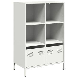 Berkfield Home Highboard&not;White 68x39x103.5 cm Steel in White